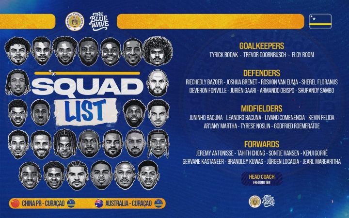 葡京娱乐场-月底战国足、澳大利亚！库拉索公布FIFA系列赛大名单：陈达毅入选